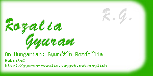 rozalia gyuran business card